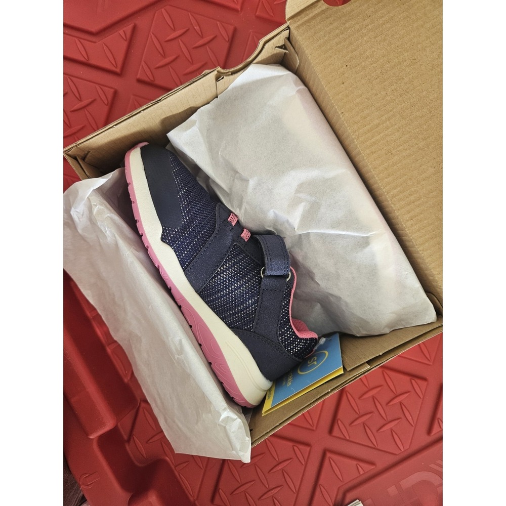 Munchkin by Stride Rite Girls Maxo Sneakers‎ 12M (Little Girl) NIB Navy Pink